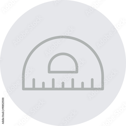 Measuring Utensils Vector Line Grey Circle Grey