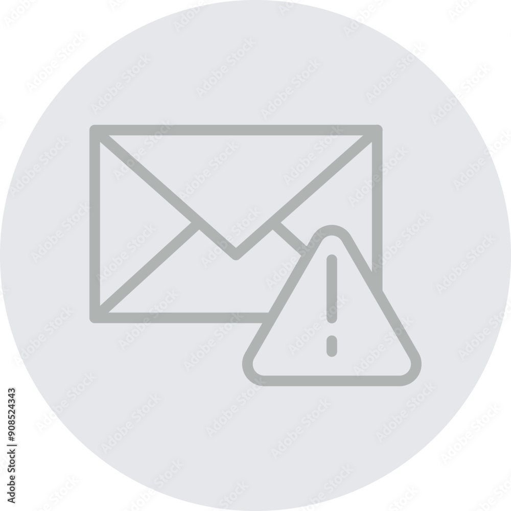 Warning Vector Line Grey Circle Grey Warning Vector Line Grey Circle Grey