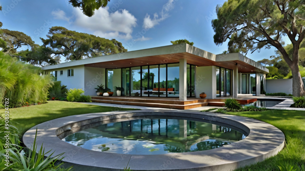 Relaxing in Nature Jacuzzi in the Beautiful Backyard of Waterfront House