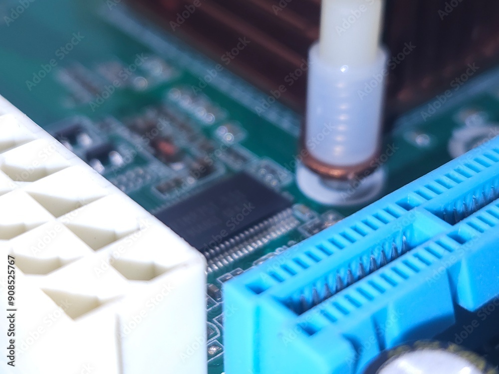 computer motherboards with circuits, chips and other electronic elements computer motherboards with circuits, chips and other electronic elements