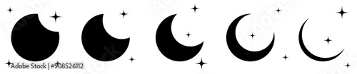 moons crescent with small stars