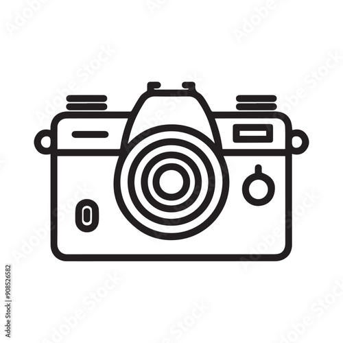 Camera icon simple style Vector Image isolated on white background