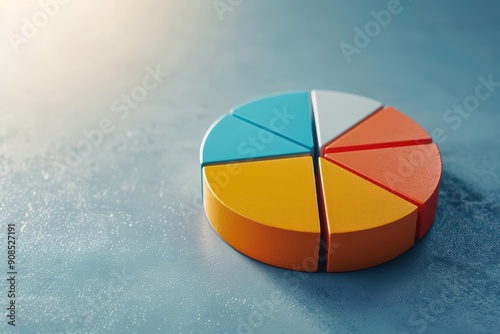Customer segmentation concept illustrated through a vibrant pie chart