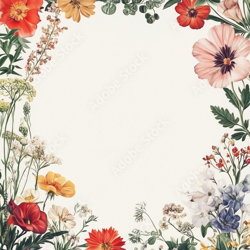 flower wedding menu template