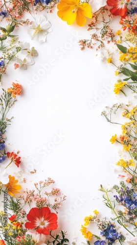 flower wedding menu template