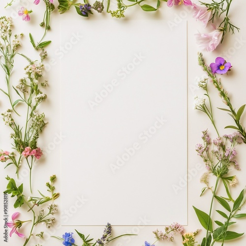 flower wedding menu template