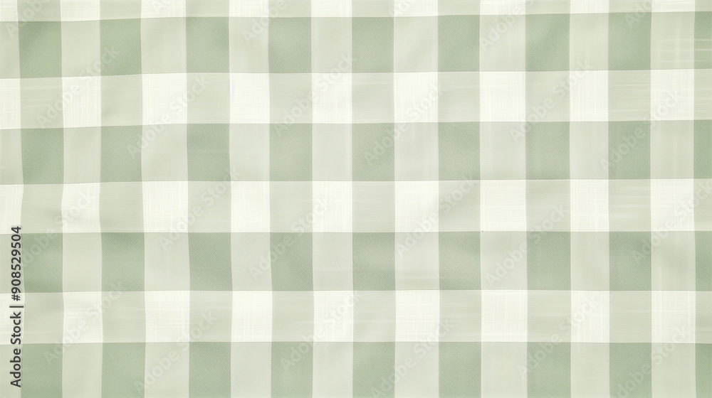 Green and white checkered fabric texture, seamless pattern for textiles Green and white checkered fabric texture, seamless pattern for textiles