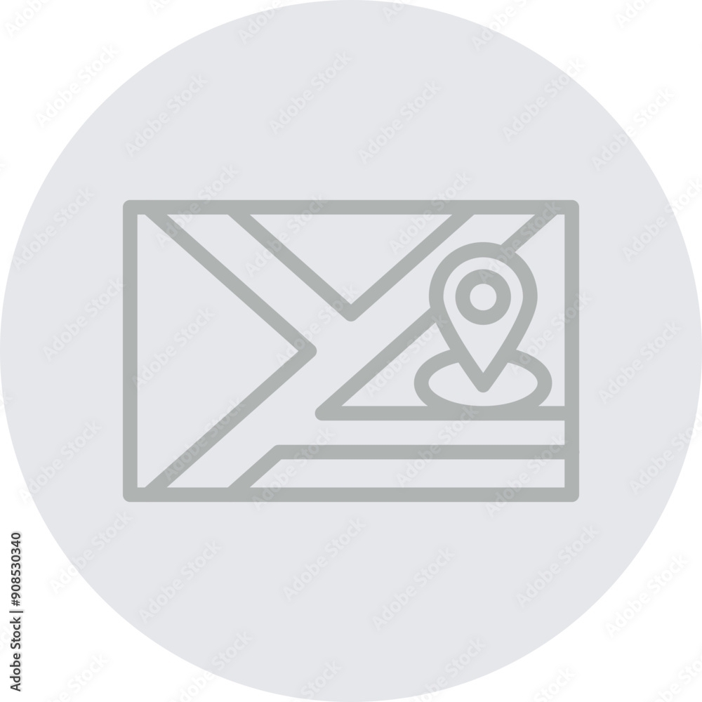Point of Interest Vector Line Grey Circle Grey Point of Interest Vector Line Grey Circle Grey