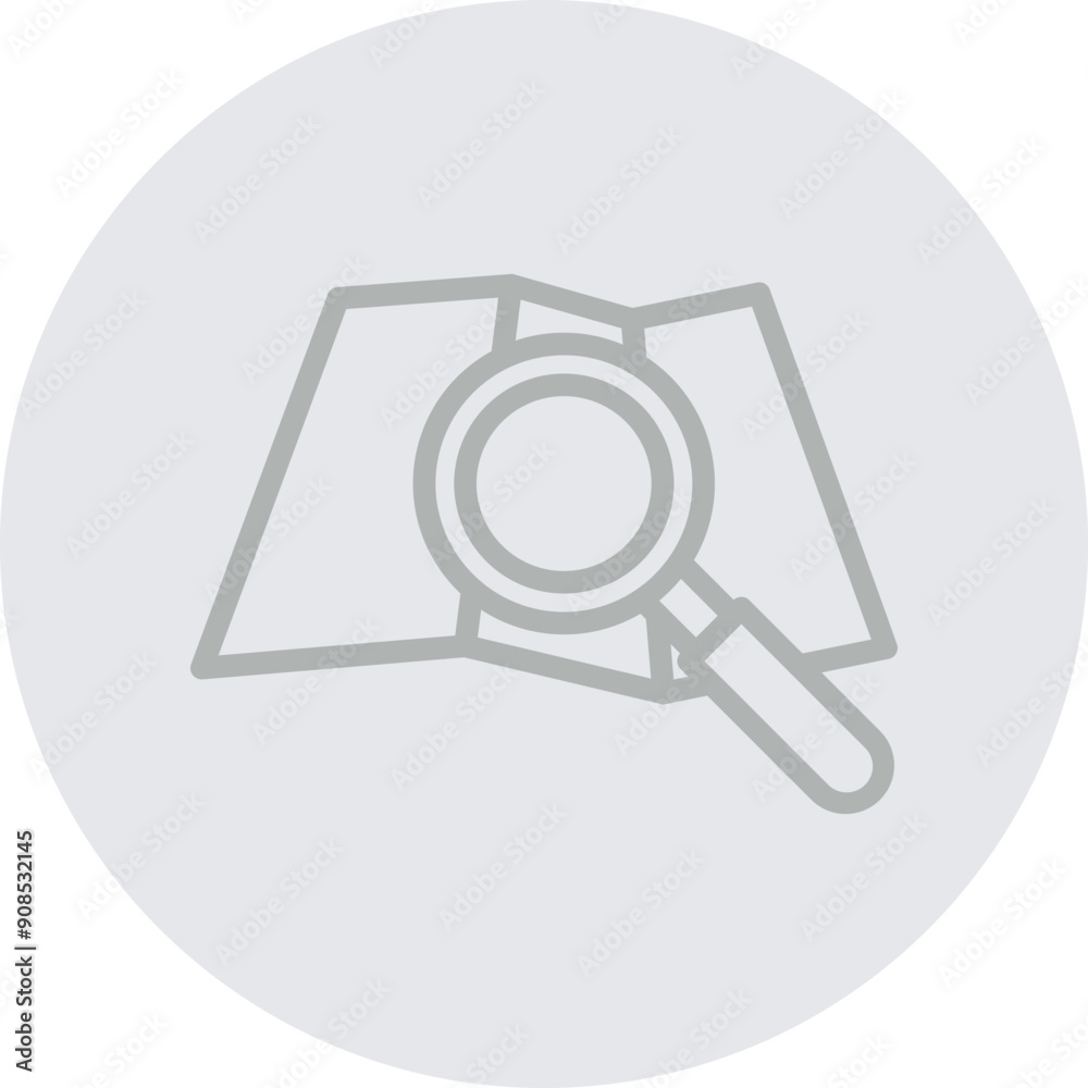 Search Map Vector Line Grey Circle Grey Search Map Vector Line Grey Circle Grey