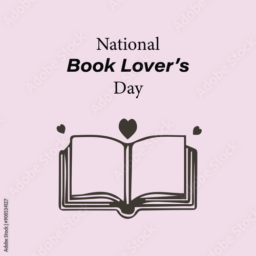 Happy book lovers day or national book lovers day banner illustration. good for social media poster, banner, ads.