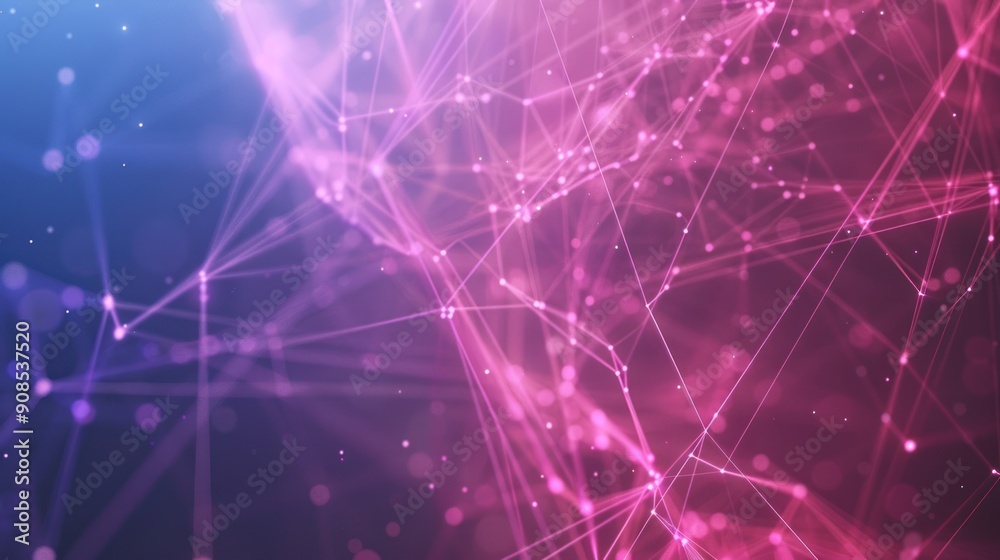 Fototapeta premium Abstract background AI particle connection technology