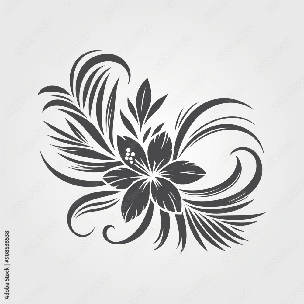 Obraz premium flower and leaves background collection