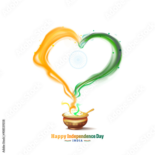 Tricolor food creative concept for Independence day of India.