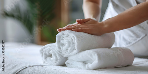 Luxurious Spa Experience: Soft Towels and Relaxing Treatments