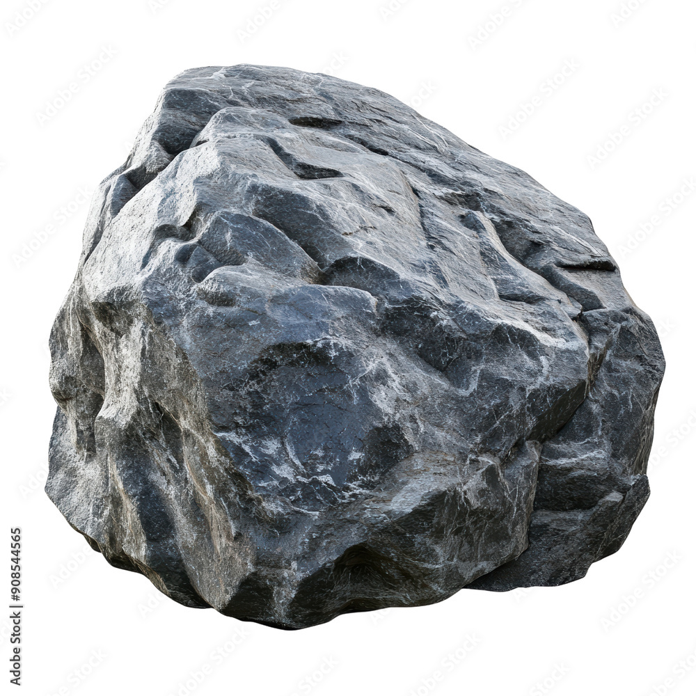 Isolated Grey Boulder Rock on Black Background. Isolated Grey Boulder Rock on Black Background.