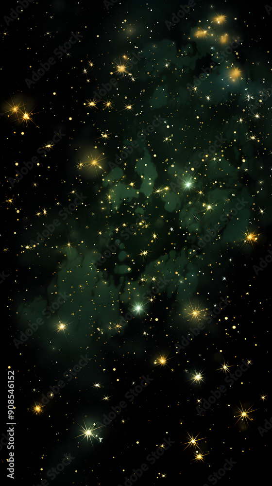 Digital green glowing stars abstract graphic poster background Digital green glowing stars abstract graphic poster background