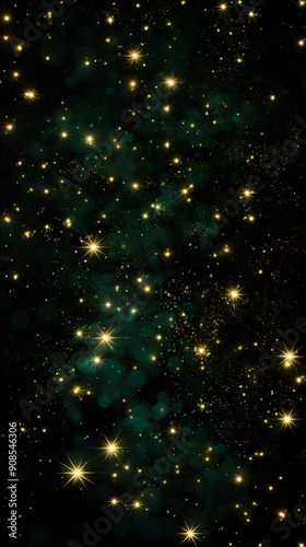 Wallpaper Mural Digital green glowing stars abstract graphic poster background Torontodigital.ca