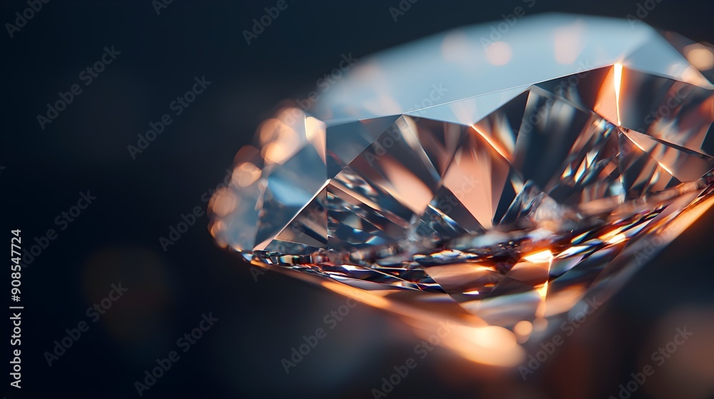 Captivating Gemstone Prism Reflecting Brilliant Kaleidoscopic Light and Patterns