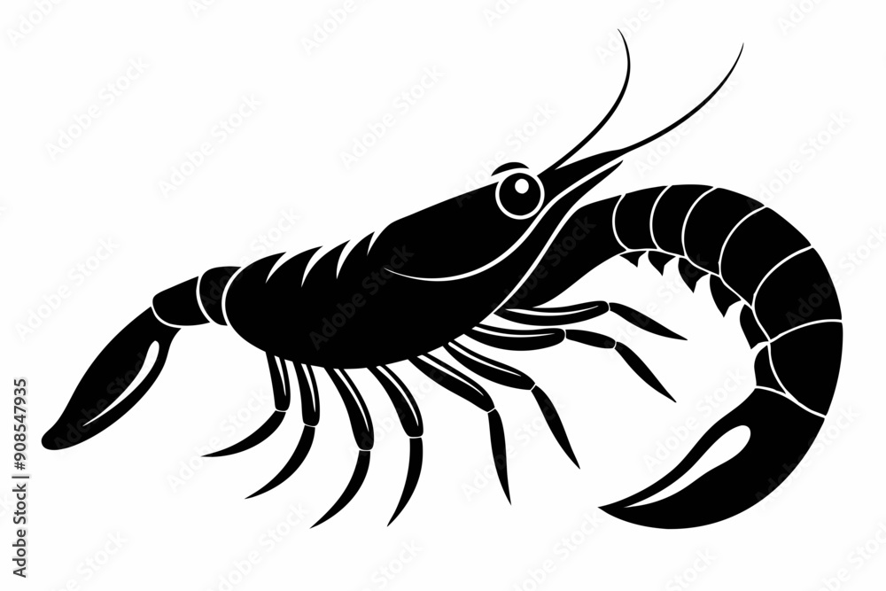 Shrimp Silhouette SVG File. Shrimp Silhouette SVG File.