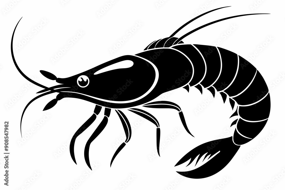 Shrimp Silhouette SVG File. Shrimp Silhouette SVG File.