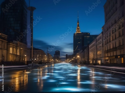 Ice City at night