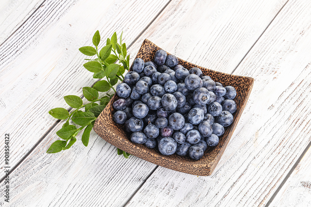 Ripe sweet blueberry in the bowl Ripe sweet blueberry in the bowl