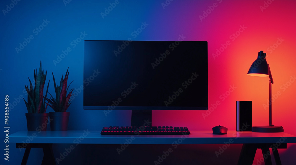 modern desktop computer setup for professional work