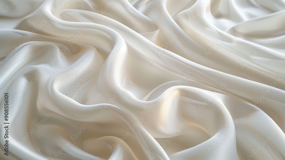 A clean, white fabric texture with subtle creases A clean, white fabric texture with subtle creases