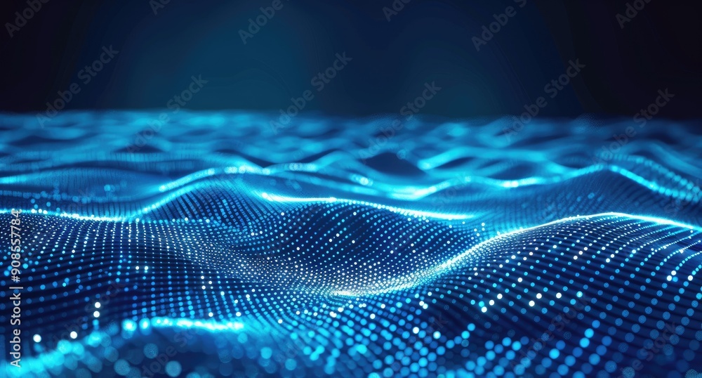 Abstract Blue Digital Wave Abstract Blue Digital Wave