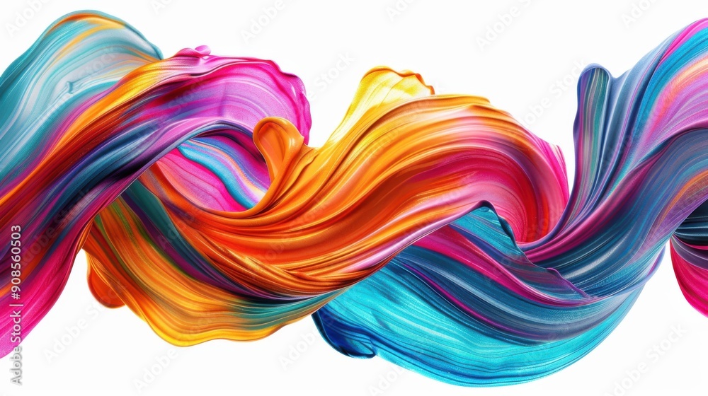 Fototapeta premium Abstract colorful brushstrokes as a background. 3d rendering, 3d illustration.