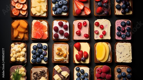 tags and chocklat  in window