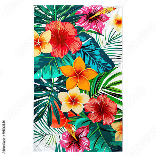 Seamless vector floral pattern with colorful flowers, leaves, and branches for wallpaper, fabric, or decorative design