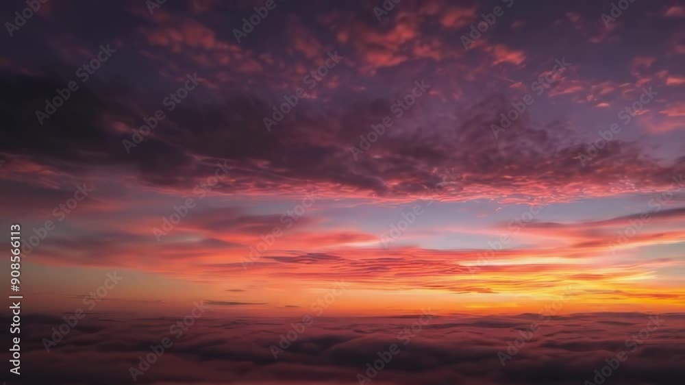 A breathtaking sunset view with vibrant colors and serene clouds, showcasing nature's tranquility and beauty A breathtaking sunset view with vibrant colors and serene clouds, showcasing nature's tranquility and beauty