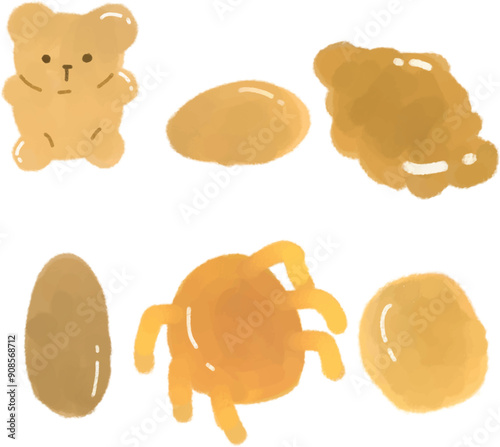Various bread drawing style 
