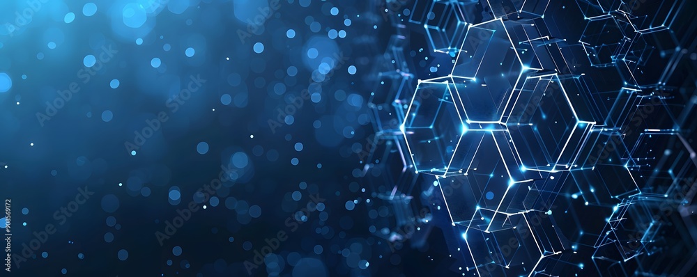 Obraz premium hexagon technology background