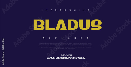 Blandug modern, futuristic modern geometric font