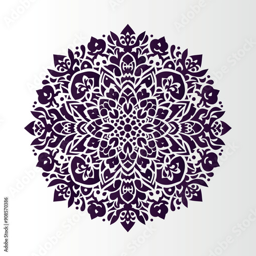 Ornamental mandala arabesque floral pattern islamic east style