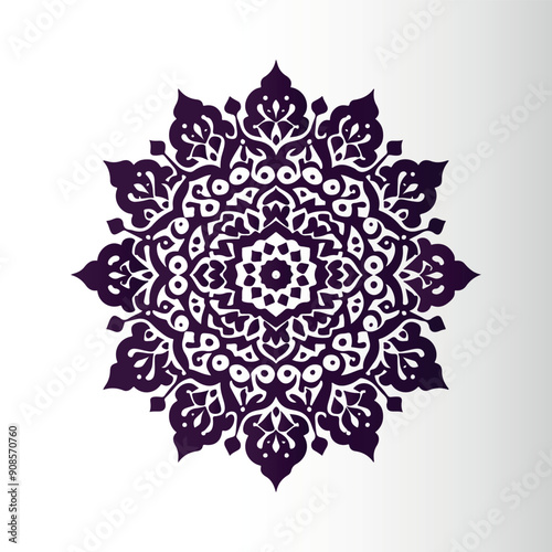 Ornamental mandala arabesque floral pattern islamic east style
