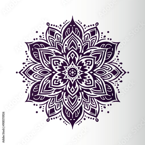 Ornamental mandala arabesque floral pattern islamic east style