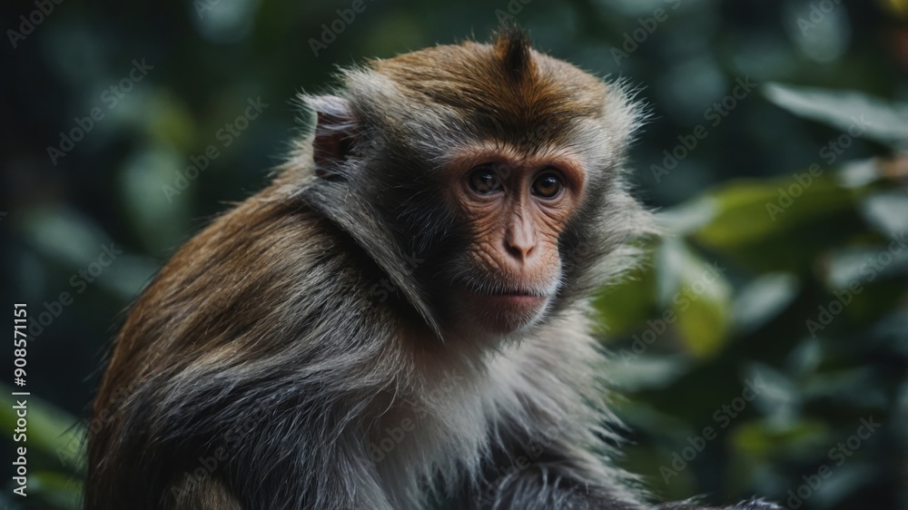 A monkey with wide, curious eyes A monkey with wide, curious eyes