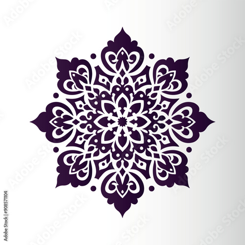 Ornamental mandala arabesque floral pattern islamic east style