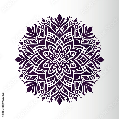 Ornamental mandala arabesque floral pattern islamic east style