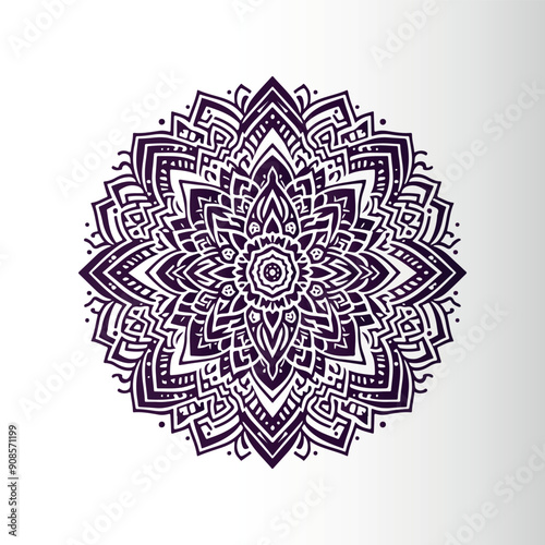 Ornamental mandala arabesque floral pattern islamic east style