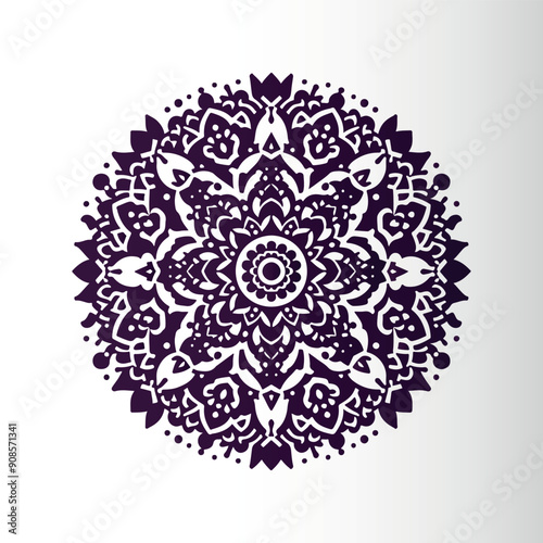 Ornamental mandala arabesque floral pattern islamic east style