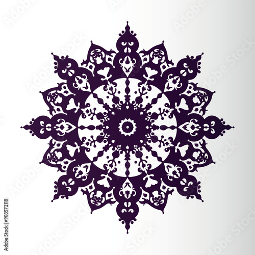 Ornamental mandala arabesque floral pattern islamic east style