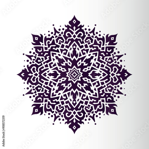 Ornamental mandala arabesque floral pattern islamic east style