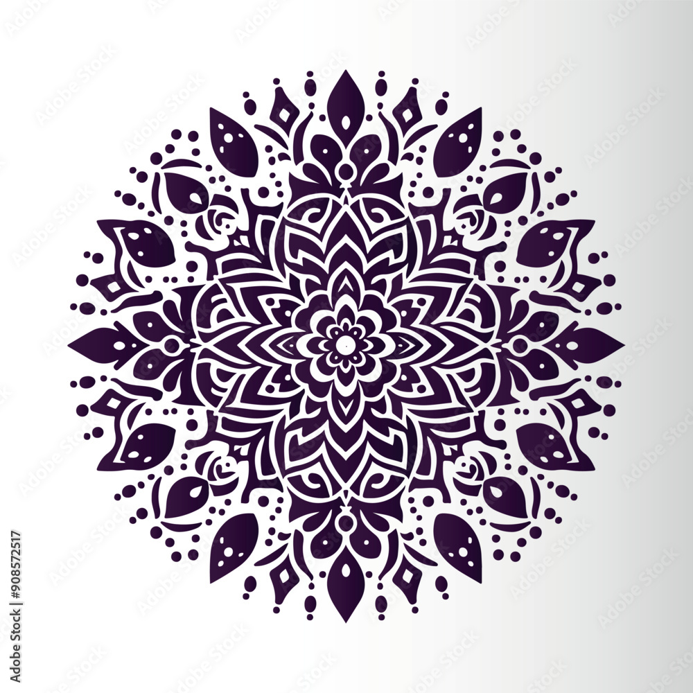 Ornamental mandala arabesque floral pattern islamic east style