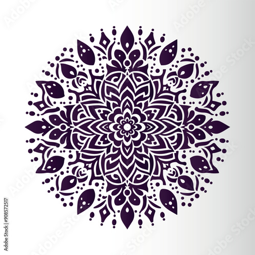 Ornamental mandala arabesque floral pattern islamic east style