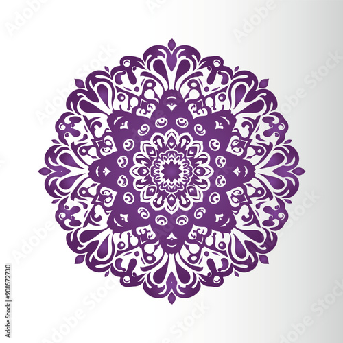 Ornamental mandala arabesque floral pattern islamic east style