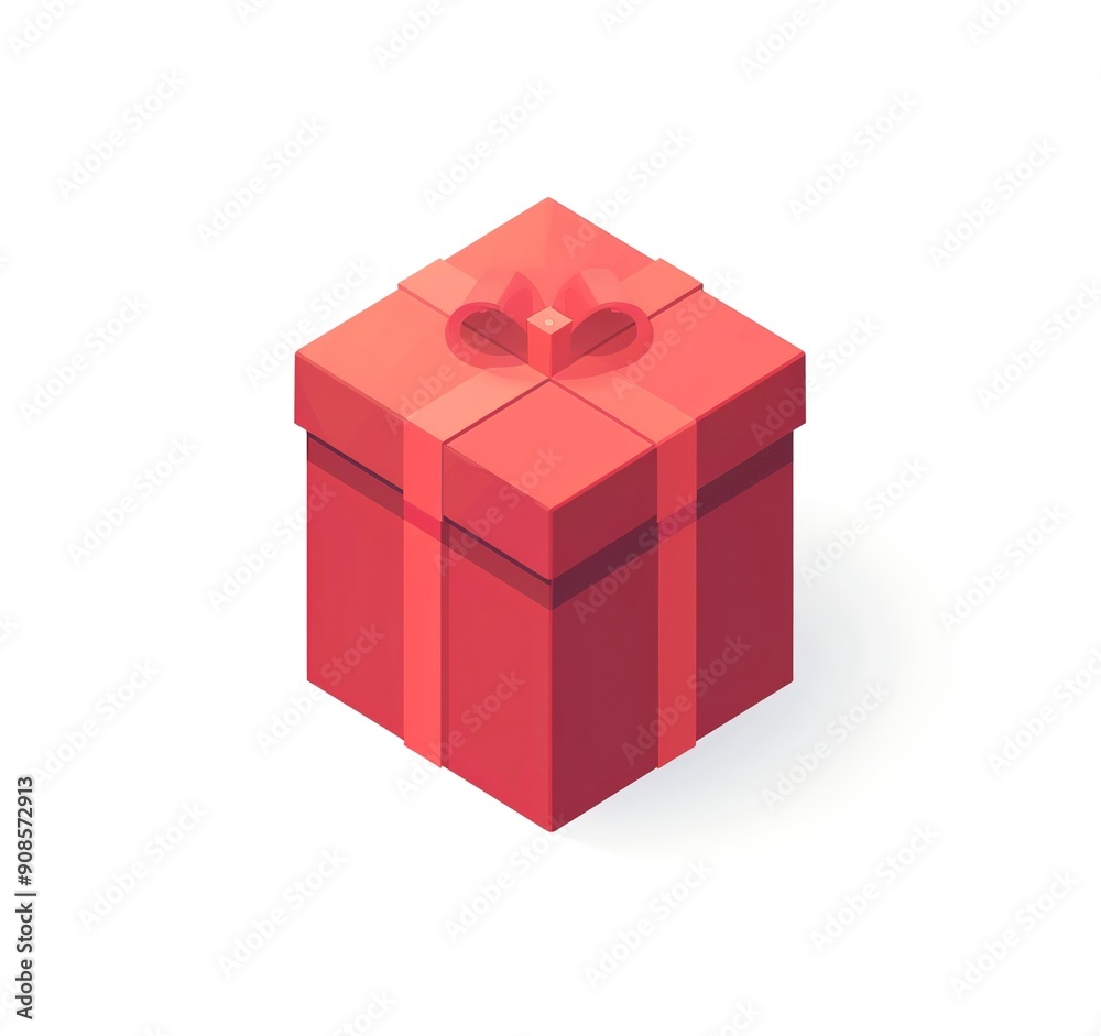 Obraz premium red gift box